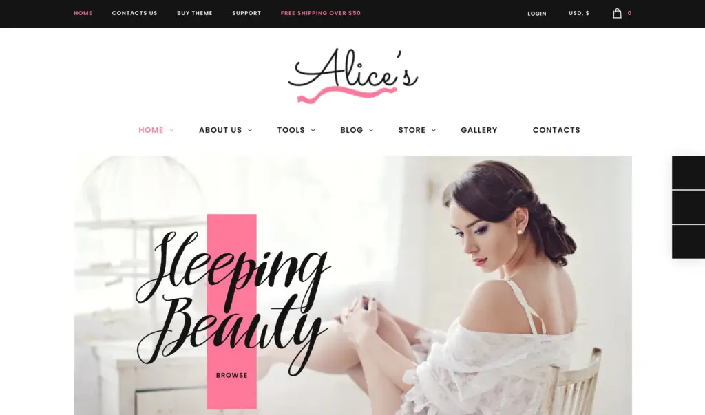 Alice’s | Lingerie Store and Fashion Boutique WordPress Theme