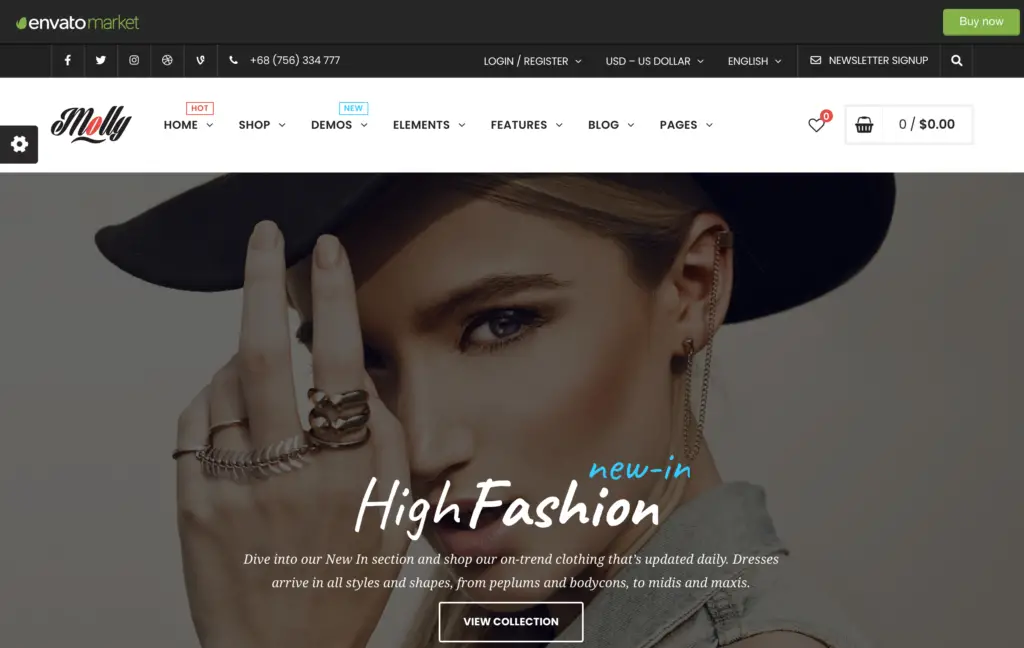 Molly - Fashion Store WooCommerce WordPress Theme