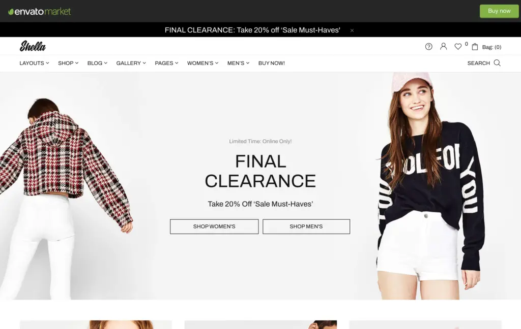 Shella - Fashion Store WooCommerce Theme