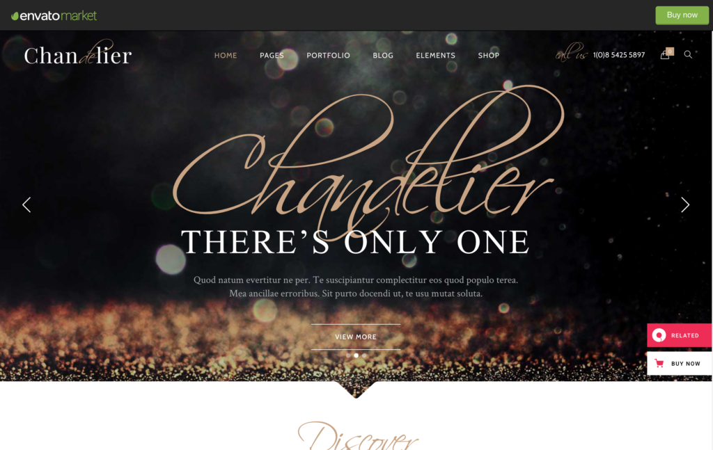Chandelier - Luxury Theme for Custom Brands