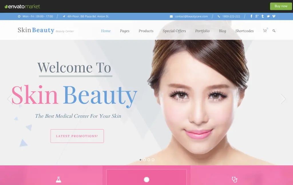 Skin Beauty - Spa WordPress