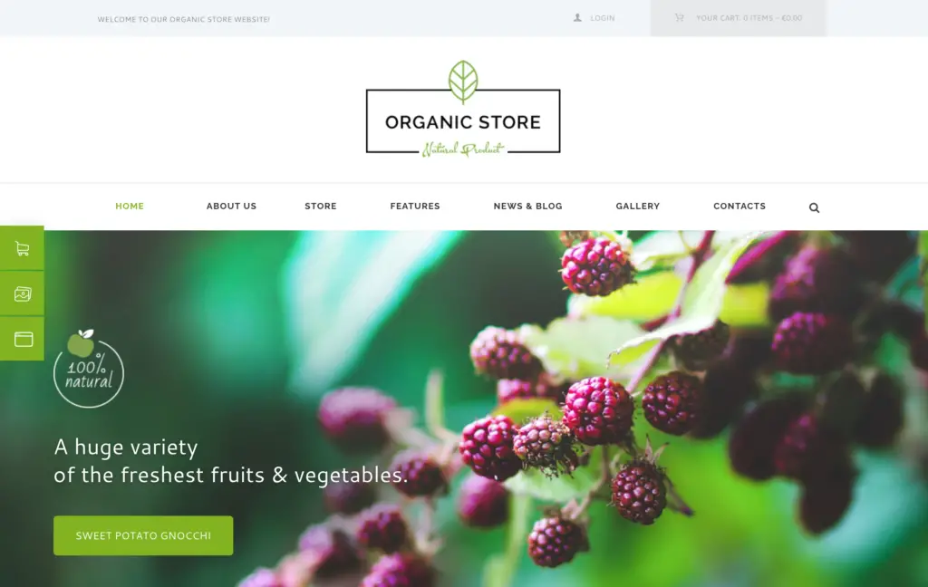 Organic Store | Eco Products Shop WordPress Theme
