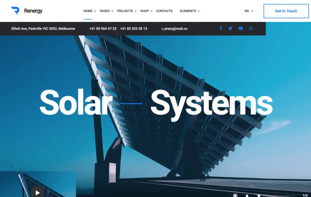 Renergy – Solar and Renewable Energy WordPress Theme
