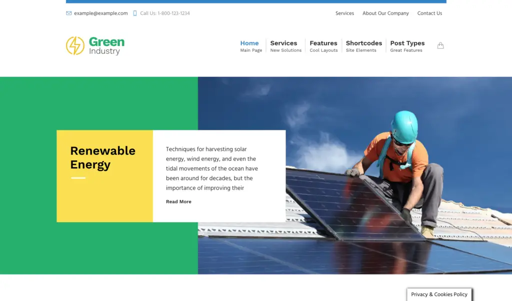 Green Industry – Renewable Energy & Ecology Friendly Industrial Theme