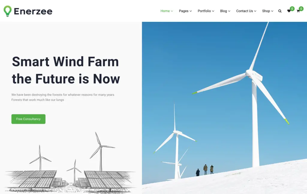Enerzee – Renewable Energy WordPress Theme