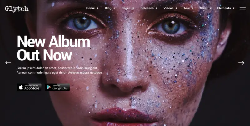 Glytch - A Vibrant Music WordPress Theme