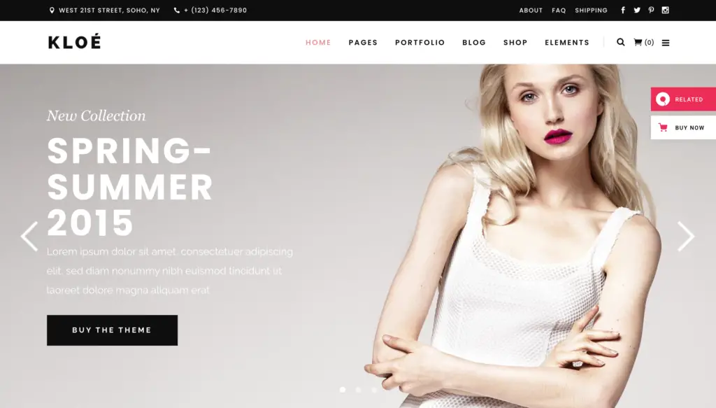 1. Kloe - Fashion & Lifestyle Multi-Purpose Theme