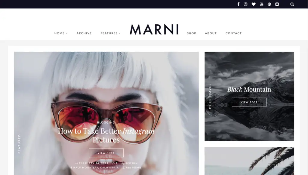 Marni – a WordPress Blog & Shop Theme