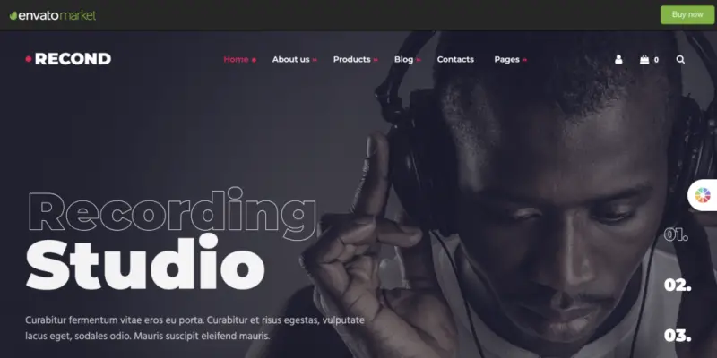 Recond - Recording Studio & Music Band WordPress Theme