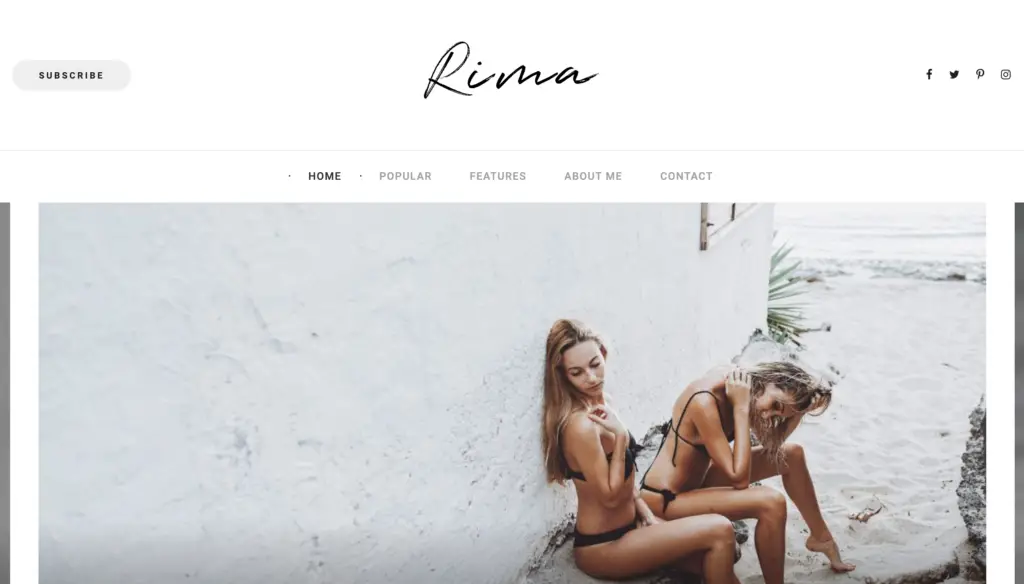 Rima - Personal Blog WordPress Theme