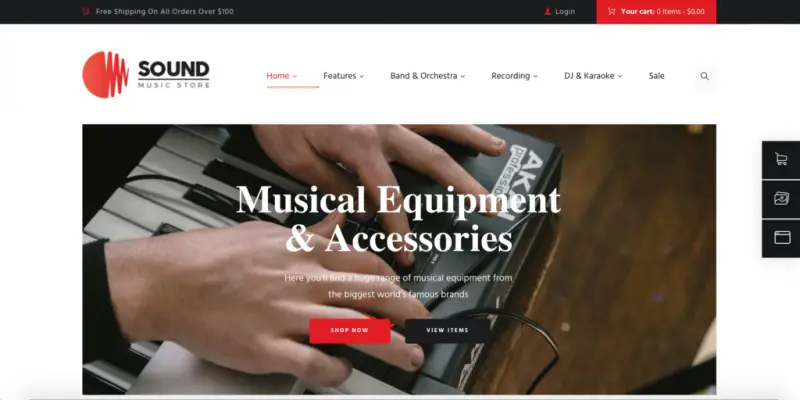 Sound | Musical Instruments Online Store Store WordPress Theme