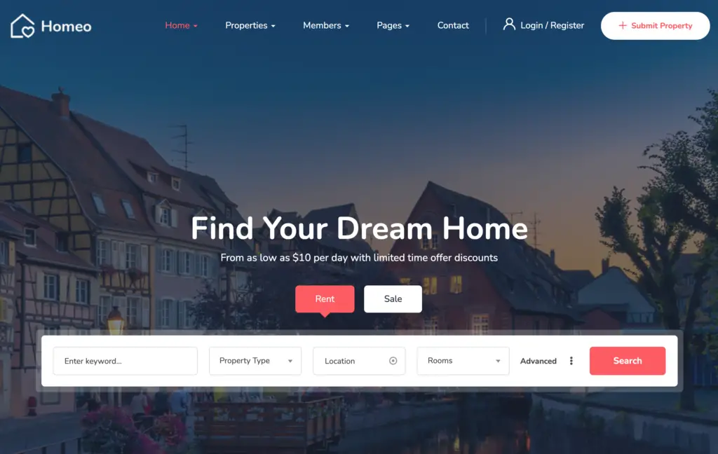 Homeo – Real Estate WordPress Theme