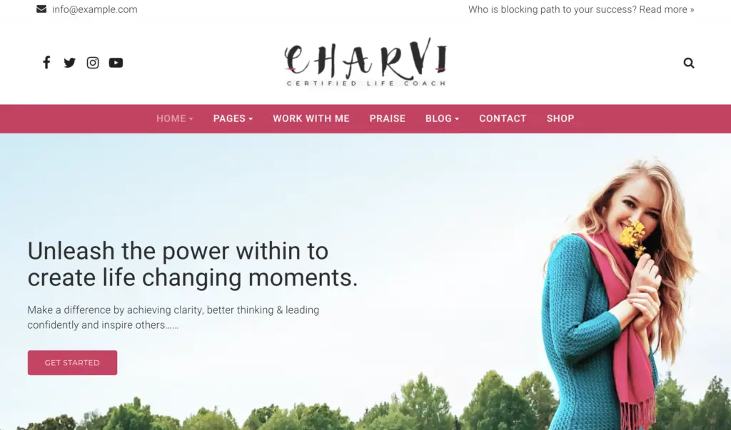 Charvi Coach & Consulting – Feminine Business WordPress Theme