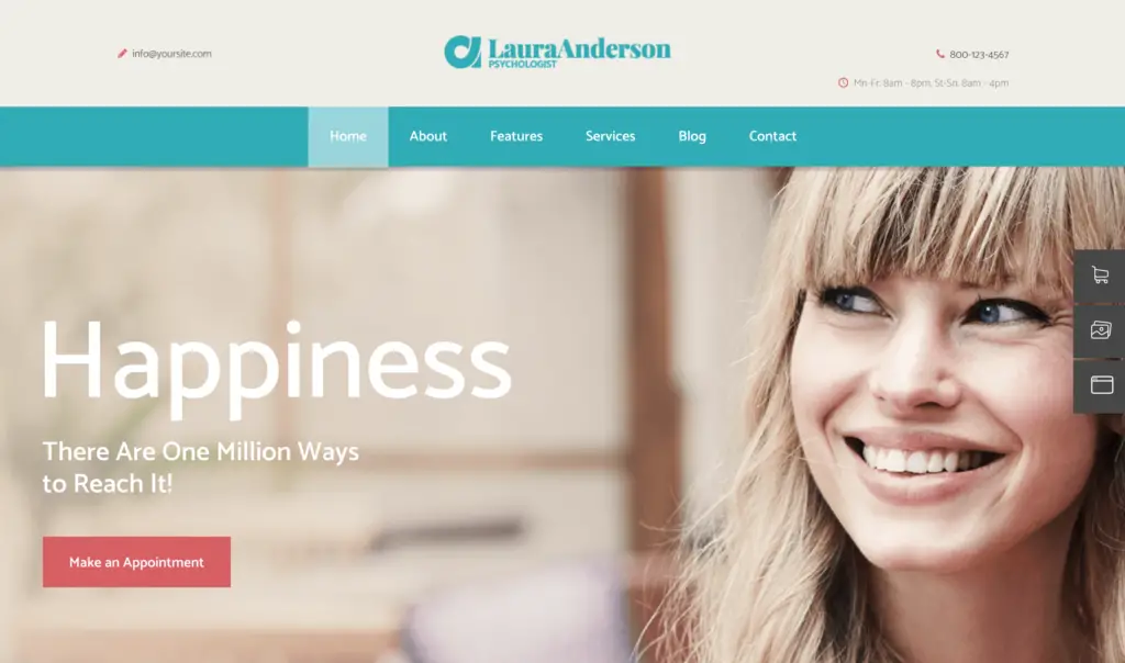 Laura Anderson – Psychologist | Therapy and Counseling Doctor WordPress Theme