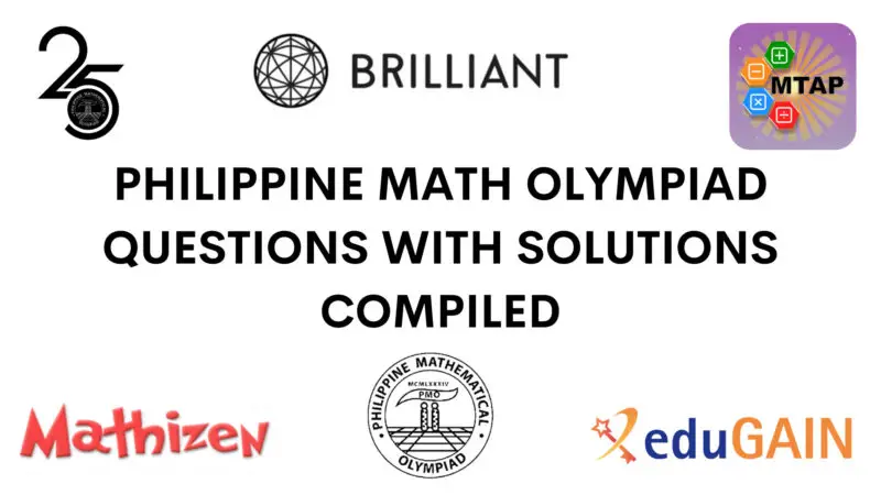 Philippine Math Olympiad Questions with Solutions Compiled