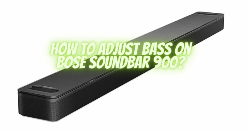 How to adjust bass on Bose Soundbar 900?