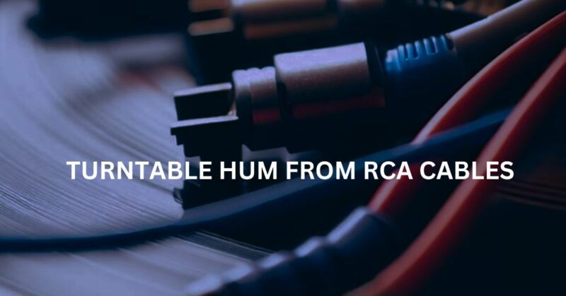 Turntable hum from RCA cables