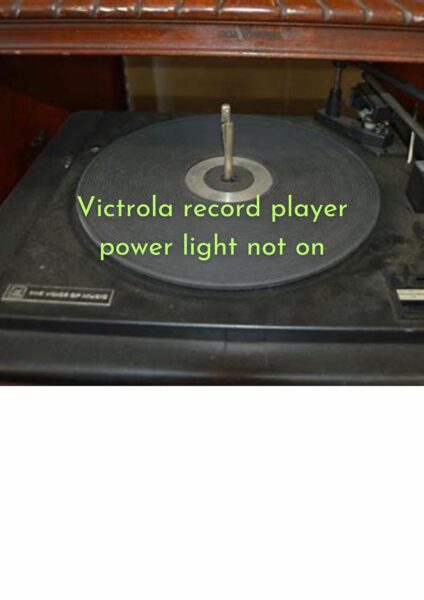 Troubleshooting the Flashing Power Light on Victrola Record Player