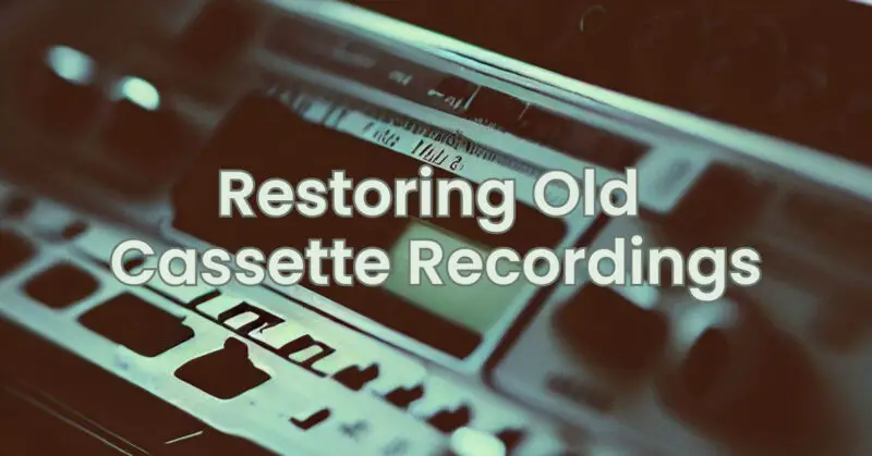 Restoring Old Cassette Recordings