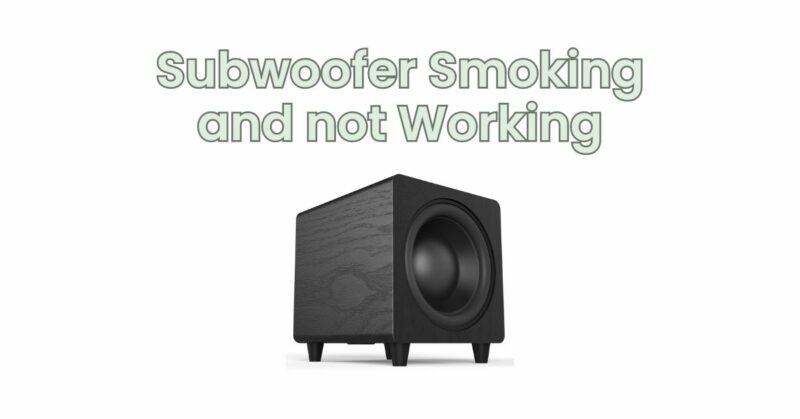 Subwoofer Smoking and not Working