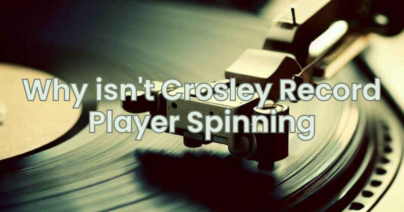 Crosley record players are popular among vinyl enthusiasts for their retro designs and user-friendly features. However, encountering an issue where the turntable fails to spin can be frustrating. There can be several reasons why your Crosley record player is not spinning, and in this article, we will explore common causes and provide troubleshooting steps to help you resolve the issue and get your turntable back to spinning your favorite vinyl records. Power Supply and Connections: First, check if your Crosley record player is properly connected to a power source. Ensure that the power cable is securely plugged into a functional outlet or power strip. If the turntable has an on/off switch, make sure it is in the "on" position. Also, examine the connections between the turntable and any external speakers or amplifiers to ensure they are firmly connected. Auto-Stop Feature: Many Crosley record players are equipped with an auto-stop feature that lifts the tonearm and stops the turntable from spinning when the record reaches its end. If your turntable has this feature, check if it is engaged. Sometimes, the auto-stop mechanism can malfunction and prevent the turntable from spinning. Verify if the auto-stop switch or lever is in the correct position, allowing the turntable to operate normally. Belt Drive Issues: Crosley record players often use a belt drive system to rotate the turntable. Over time, the belt may become loose, stretched, or detached, resulting in the turntable not spinning. Open the turntable's dust cover and inspect the belt. If it appears worn out, broken, or loose, it may need to be replaced. Consult your Crosley's user manual or contact the manufacturer for guidance on obtaining a compatible replacement belt and instructions on how to install it properly. Motor Problems: The motor is another crucial component responsible for spinning the turntable. If the motor is defective or not functioning correctly, it can prevent the turntable from spinning. Check if you can hear any humming or other abnormal sounds when you turn on the record player. If the motor appears to be malfunctioning, it is recommended to contact Crosley's customer support or seek professional assistance to diagnose and resolve the issue. Stuck or Jammed Mechanism: Sometimes, mechanical components within the turntable can become stuck or jammed, preventing the platter from spinning. Gently rotate the platter manually in the direction it should normally move. This can help dislodge any obstructions or loosen any stuck parts. Avoid using excessive force to avoid causing further damage. If the mechanism remains stuck, it is advisable to consult a professional technician for further assessment and repair. Seek Professional Assistance: If you have followed the troubleshooting steps mentioned above and the turntable still does not spin, it may be necessary to seek professional assistance. Contact Crosley's customer support or consult with a certified technician who specializes in turntable repairs. They have the expertise and tools to diagnose and address complex issues that may require professional attention. Conclusion: When your Crosley record player fails to spin, it can put a pause on your vinyl listening experience. However, by following the troubleshooting steps outlined in this article, you can often identify and resolve the issue. Check the power supply and connections, ensure the auto-stop feature is disengaged, inspect the belt drive and motor, and attempt to dislodge any stuck mechanisms. If the problem persists, don't hesitate to seek professional assistance. By addressing the issue promptly, you can restore the functionality of your Crosley record player and continue enjoying your vinyl collection.