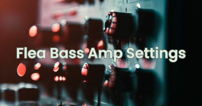 Flea Bass Amp Settings