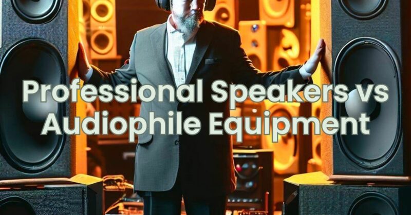 Professional Speakers vs Audiophile Equipment