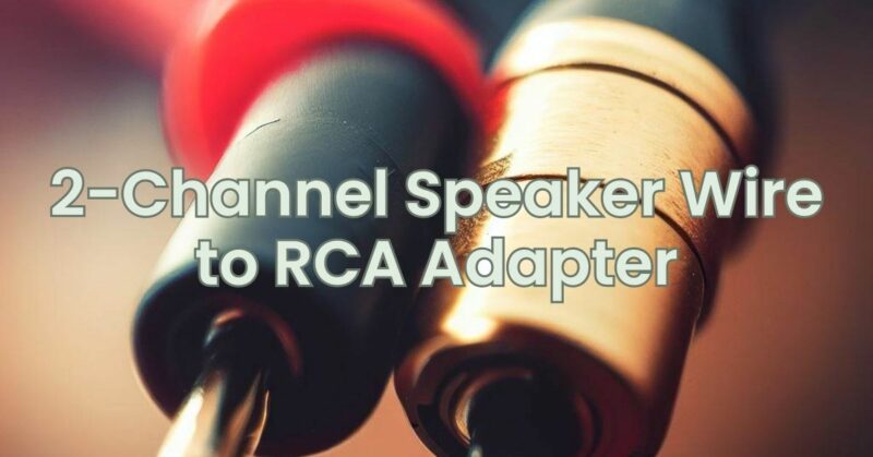 2-Channel Speaker Wire to RCA Adapter
