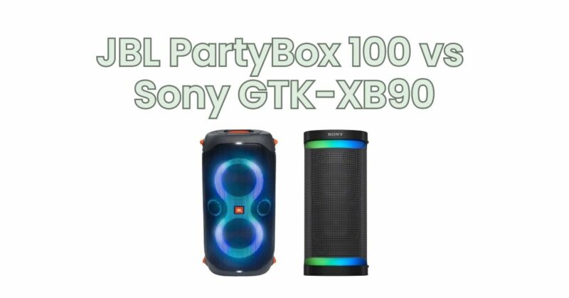 JBL PartyBox 100 vs Sony GTK-XB90