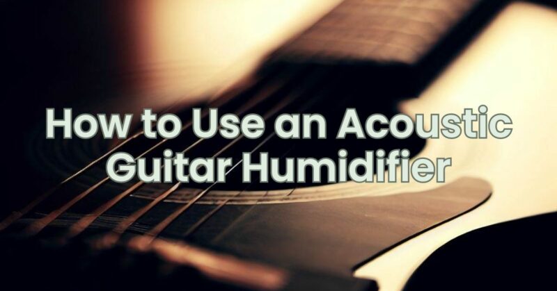 How to Use an Acoustic Guitar Humidifier