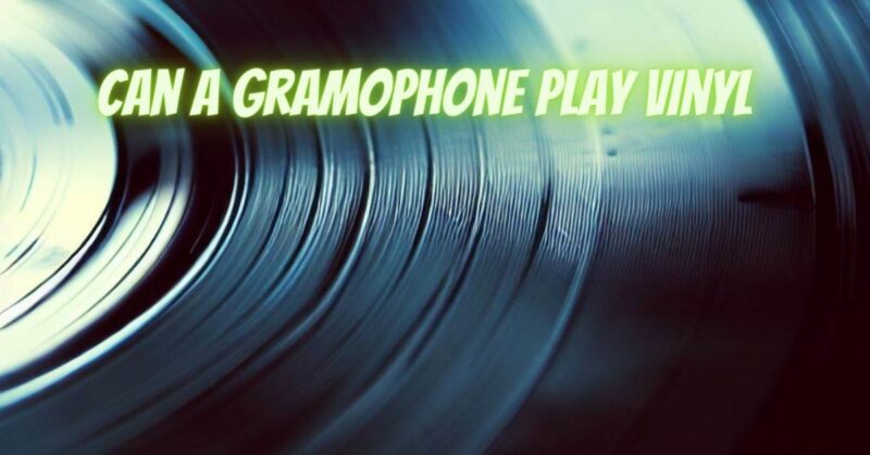Can a gramophone play vinyl