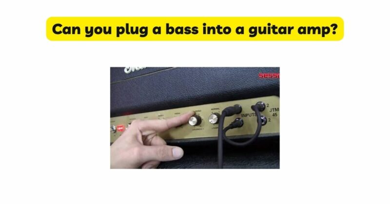 Can you plug a bass into a guitar amp?