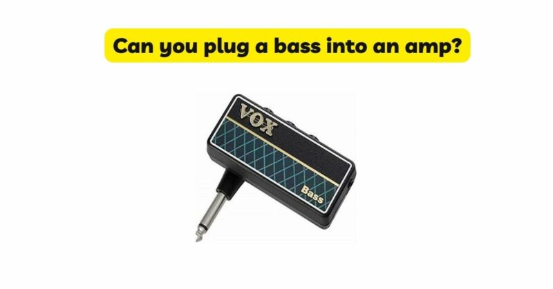 Can you plug a bass into an amp?