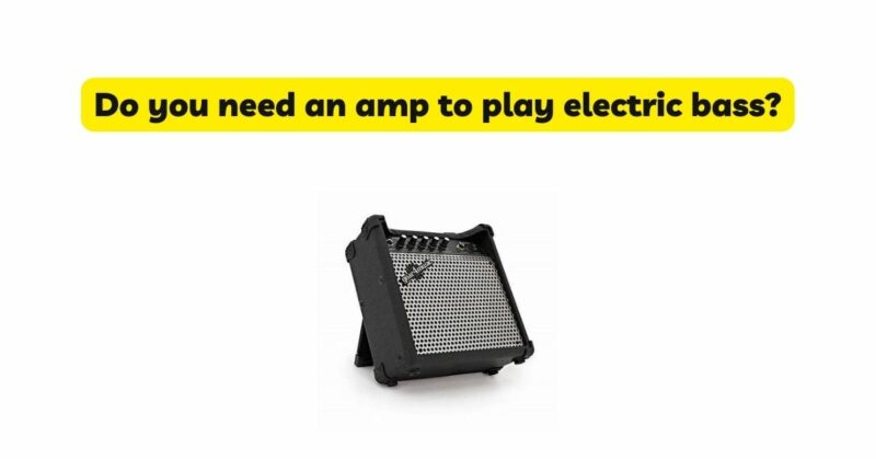 Do you need an amp to play electric bass?