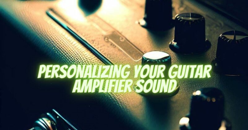 Personalizing Your Guitar Amplifier Sound