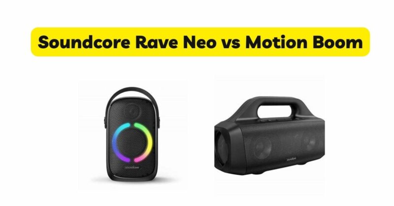 Soundcore Rave Neo vs Motion Boom