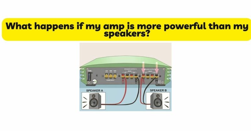 What happens if my amp is more powerful than my speakers?