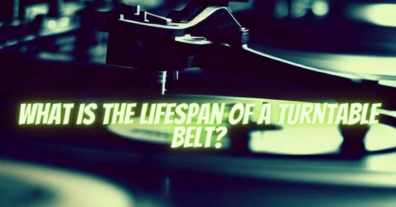 What is the lifespan of a turntable belt?