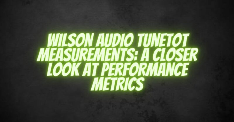 Wilson Audio TuneTot Measurements: A Closer Look at Performance Metrics