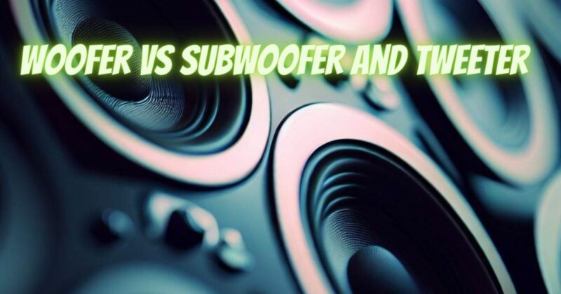 Woofer vs subwoofer and tweeter