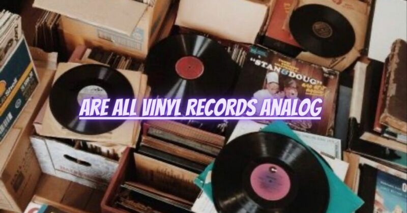 Are all vinyl records analog