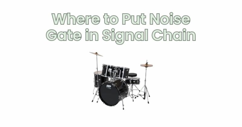 Where to Put Noise Gate in Signal Chain
