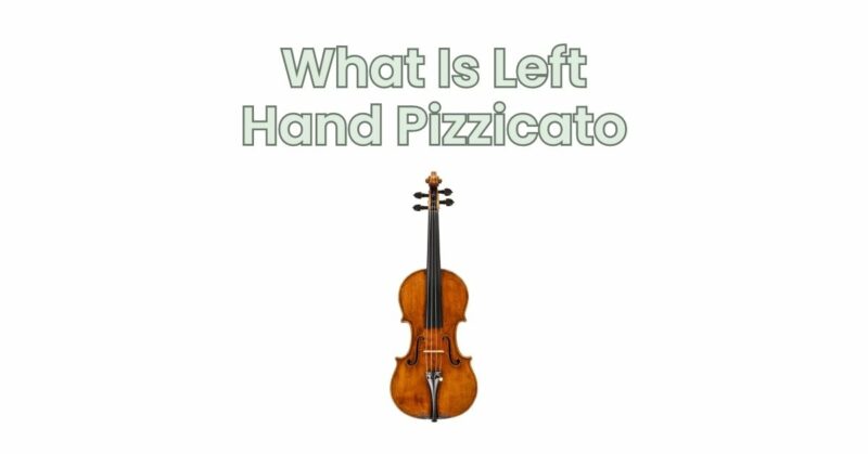 What Is Left Hand Pizzicato