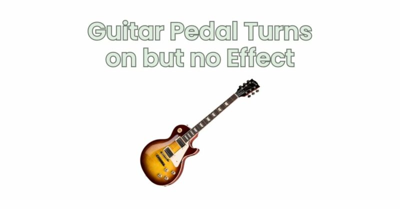 Guitar Pedal Turns on but no Effect