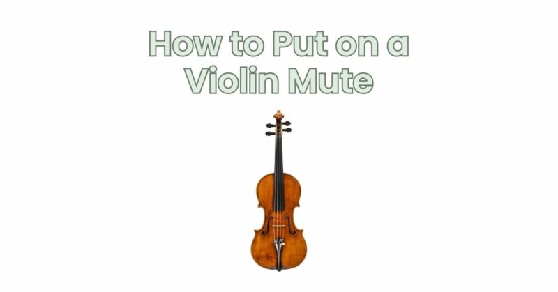 How to Put on a Violin Mute