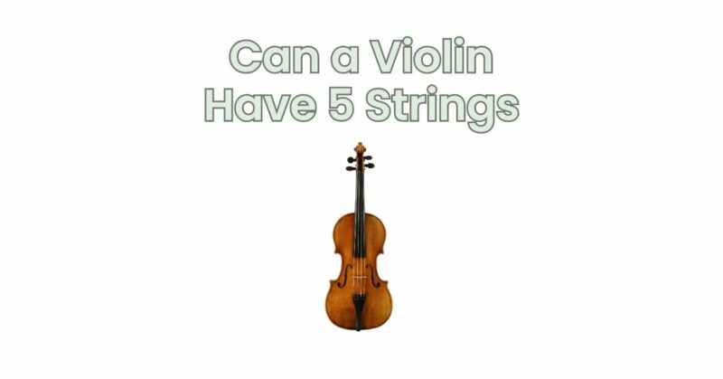 Can a Violin Have 5 Strings