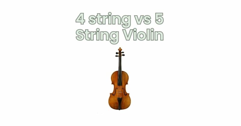 4 string vs 5 String Violin
