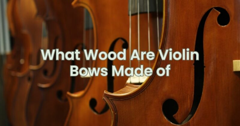What Wood Are Violin Bows Made of