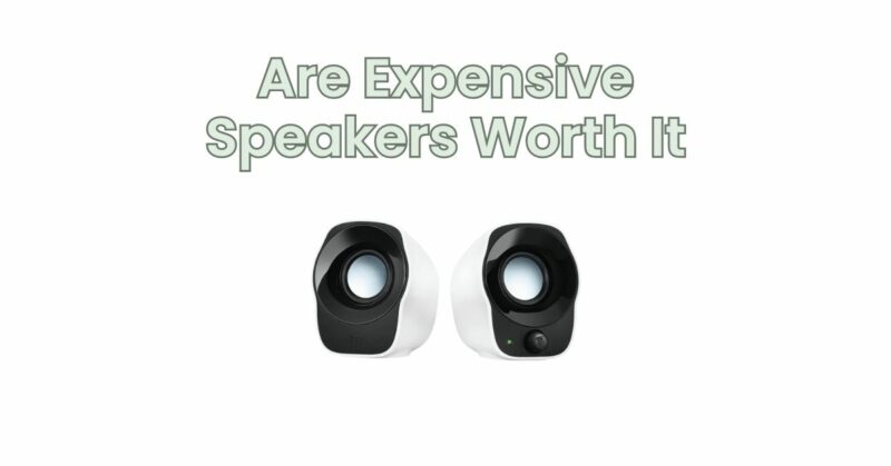 Are Expensive Speakers Worth It