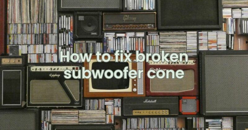 How to fix broken subwoofer cone